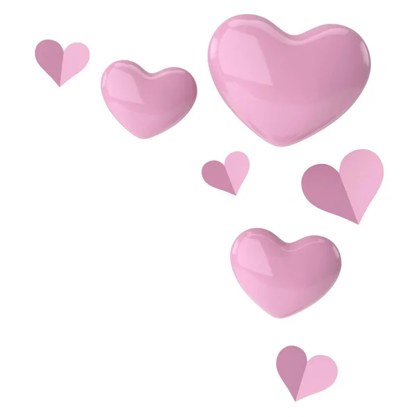 Forma Cardíaca Decoração Valentine Ilustração — Fotografia de Stock