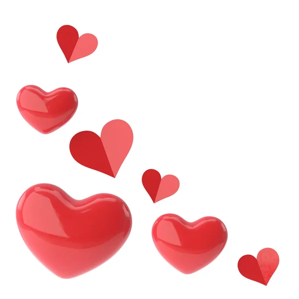 Tvar Srdce Valentýnská Dekorace Ilustrace — Stock fotografie