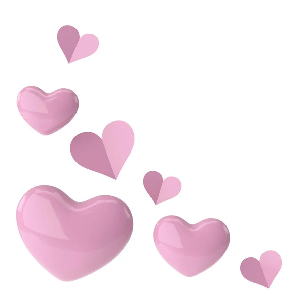 Tvar Srdce Valentýnská Dekorace Ilustrace — Stock fotografie