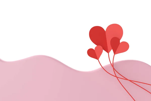 Valentýnské Přání Rám Srdce Ilustrace — Stock fotografie