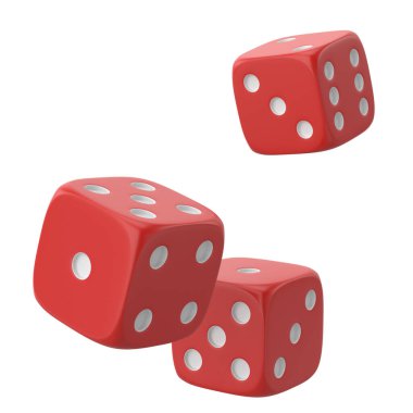 3D dice. 3D illustration. 3D rendering. clipart