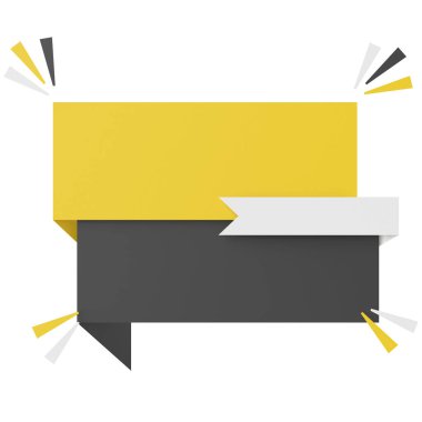 Satış afişi süslemesi. Boş afiş. 3B illüstrasyon.