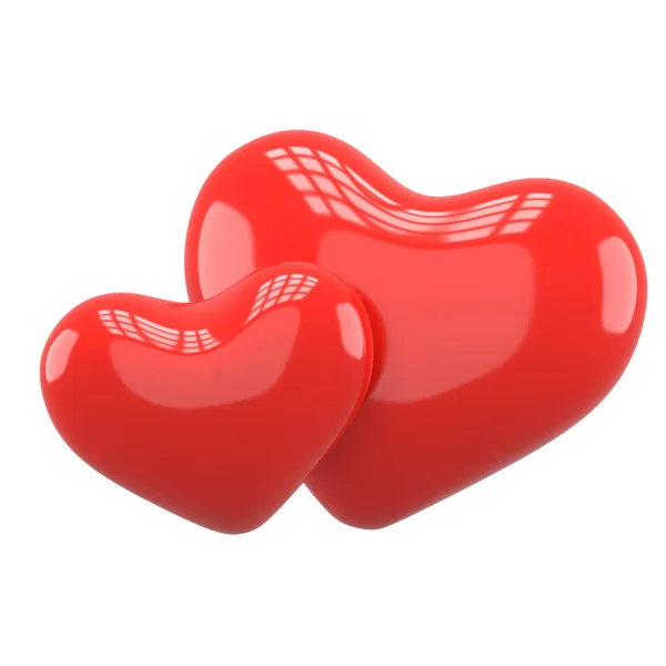 Rotes Herz Modell Illustration — Stockfoto