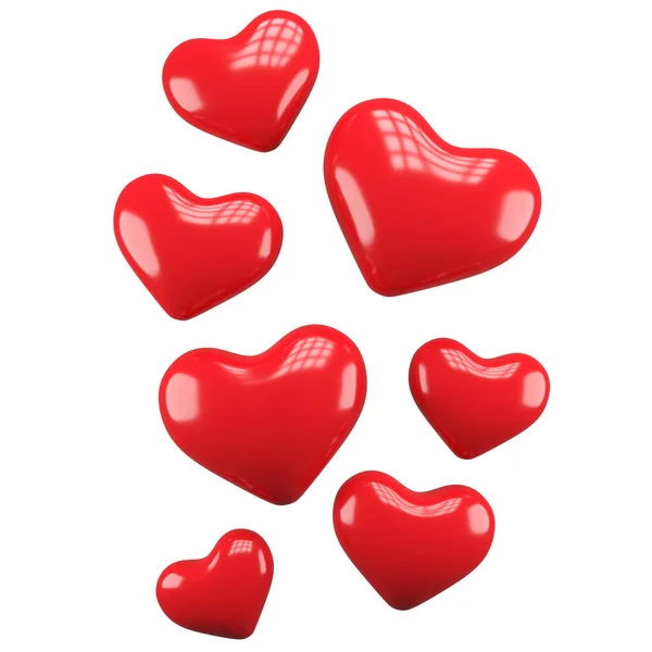 Modelo Coração Vermelho Ilustração — Fotografia de Stock