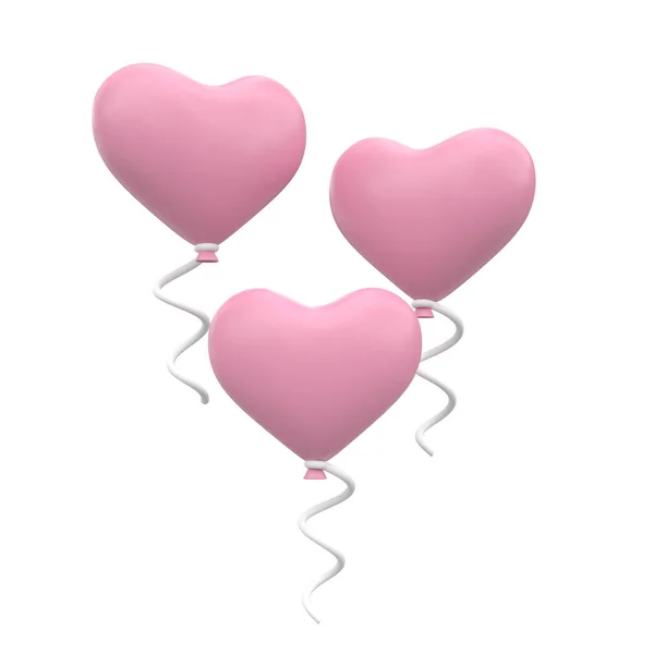 Рожева Серцева Куля Елемент Ілюстрація — стокове фото