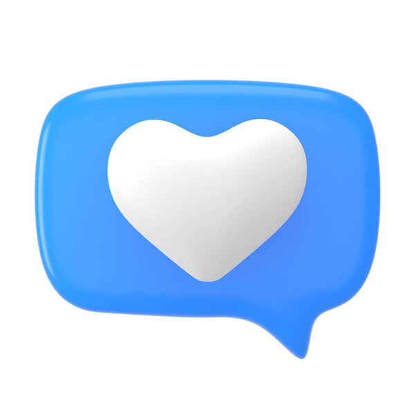 Like icon design. 3D icon. 3D illustration.