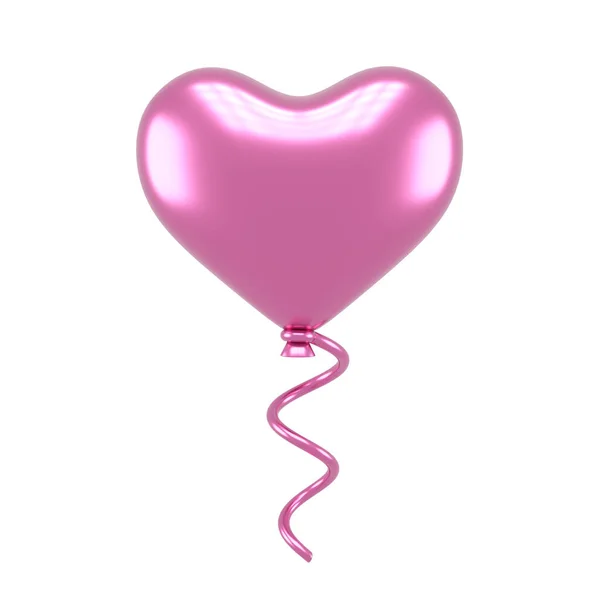 Rosa Hjärtballong Hjärtballong Illustration — Stockfoto