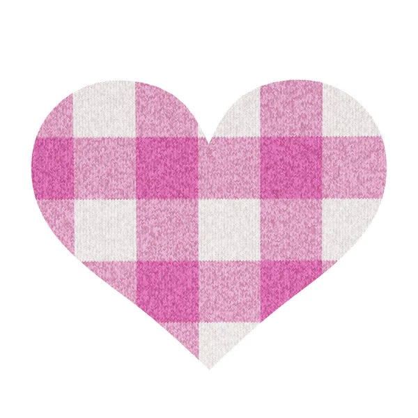 Heart Shape Tartan Texture — Stock Photo, Image