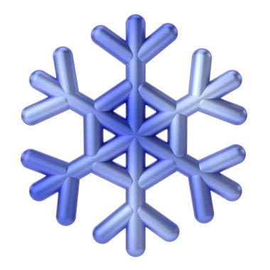 Kar taneleri. 3 Boyutlu Noel ögesi.