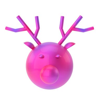 Noel geyiği. 3 Boyutlu Noel ögesi.