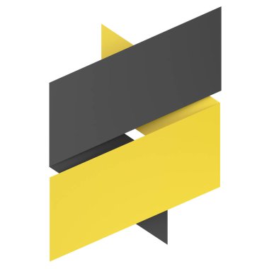 Boş afiş. Satış afişi süslemesi. 3B illüstrasyon.