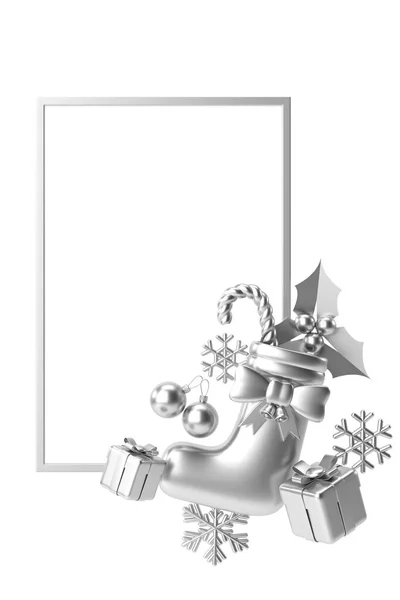 Christmas Frame Christmas Card Christmas Banner Decoration Illustration — Stock Photo, Image