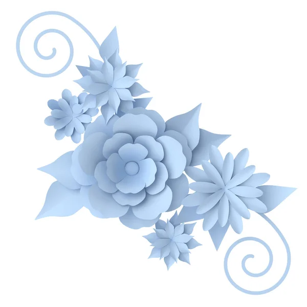 Kwiat Papierowy Kwiat Ilustracja — Zdjęcie stockowe