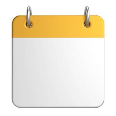 Boş takvim. Üç boyutlu takvim. 3B illüstrasyon.