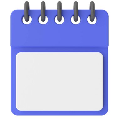 Boş takvim. Üç boyutlu takvim. 3B illüstrasyon.