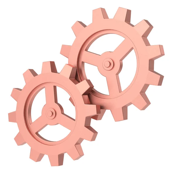 stock image 3D gear. Setting icon. 3D illustration.