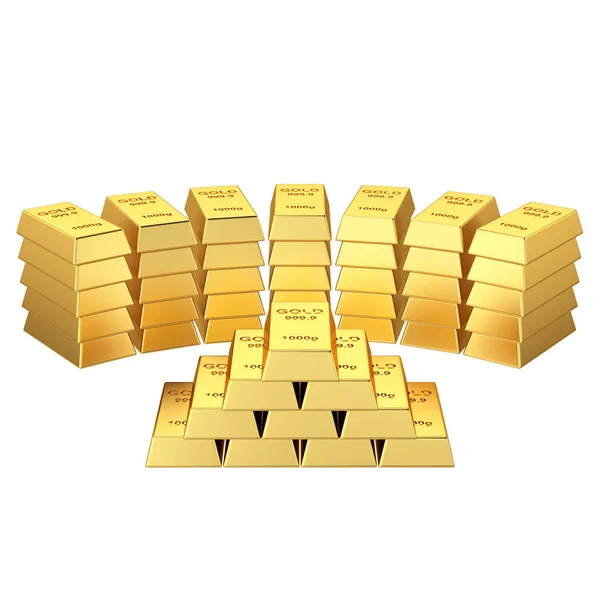 Χρυσές Ράβδους Χρυσές Ράβδοι Χρυσάφι Απεικόνιση — Φωτογραφία Αρχείου
