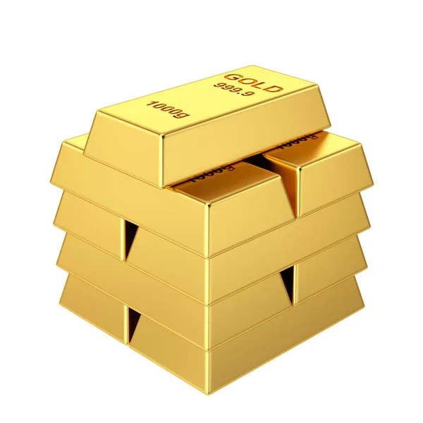 Goldbarren Goldbarren Goldbarren Illustration — Stockfoto
