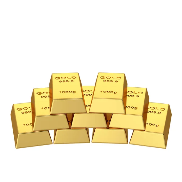Χρυσές Ράβδους Χρυσές Ράβδοι Χρυσάφι Απεικόνιση — Φωτογραφία Αρχείου