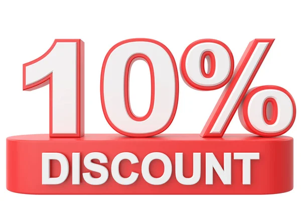 Ten Percent Discount Discount Sale Illustration — Stock Photo, Image