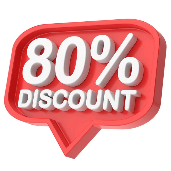 Eighty Percent Discount Discount Sale — Stock Photo, Image