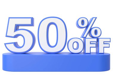 Yüzde 3D yüzde elli indirim. % 50 indirimli. % 50 indirim..