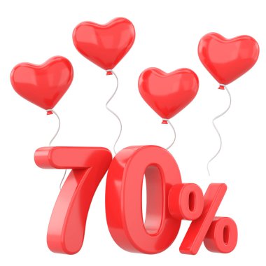 Sevgililer günü. Yüzde 70 indirim. % 70 indirim..