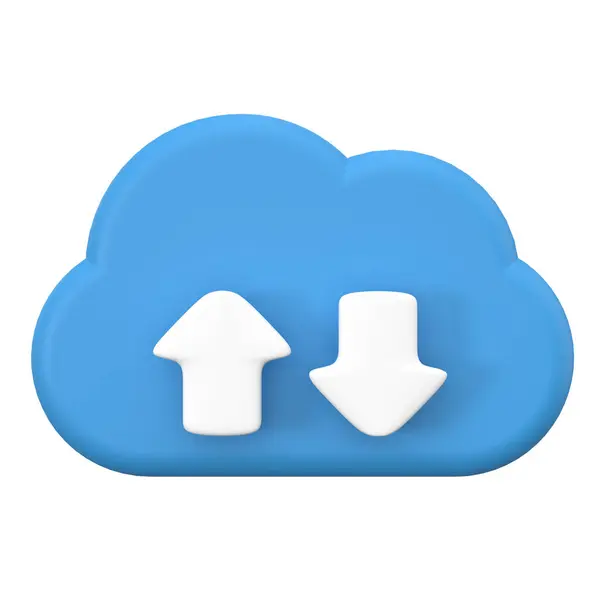 Uploaden Downloaden Vanuit Cloud Element Pictogram — Stockfoto
