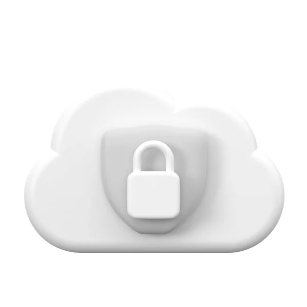 Cloud Security Prvek Ikona — Stock fotografie