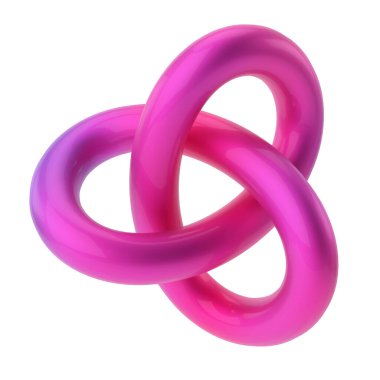 Üç boyutlu geometrik şekil. 3B illüstrasyon.