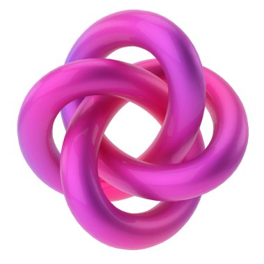 Üç boyutlu geometrik şekil. 3B illüstrasyon.