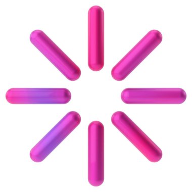 Üç boyutlu geometrik şekil. 3B illüstrasyon.