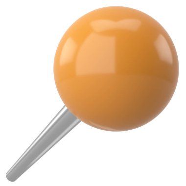 Pimi çek. Çizim iğnesi. Üç boyutlu pim. 3B illüstrasyon.