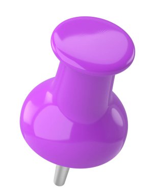 Pimi çek. Çizim iğnesi. Üç boyutlu pim. 3B illüstrasyon.