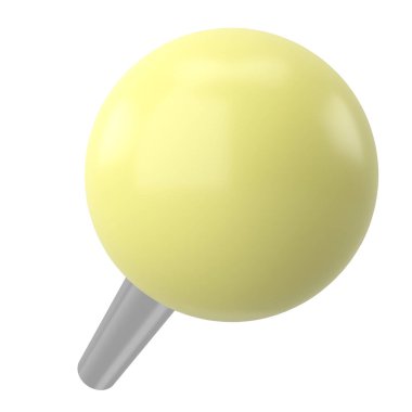 Pimi çek. Çizim iğnesi. Üç boyutlu pim. 3B illüstrasyon.