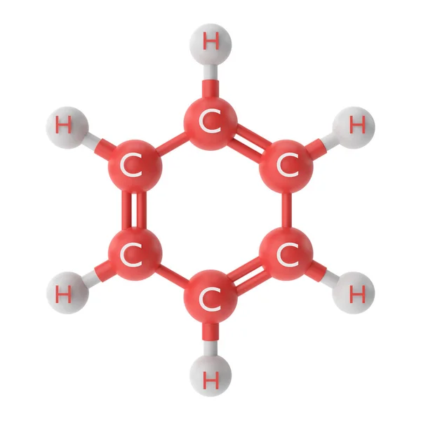 C6H6 Benzol Chemische Formel Chemische Struktur Illustration — Stockfoto