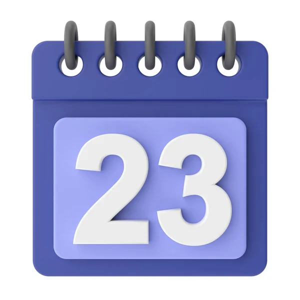 23E Drieëntwintigste Dag Van Maand Kalender Icoon — Stockfoto