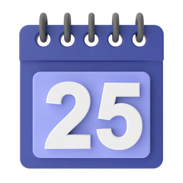 25E Vijfentwintigste Dag Van Maand Kalender Icoon — Stockfoto