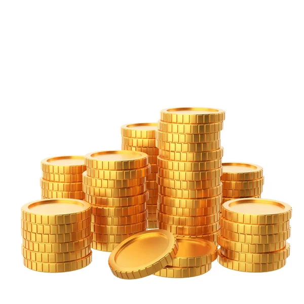 Moneda Oro Monedas Apiladas Elemento Ilustración —  Fotos de Stock