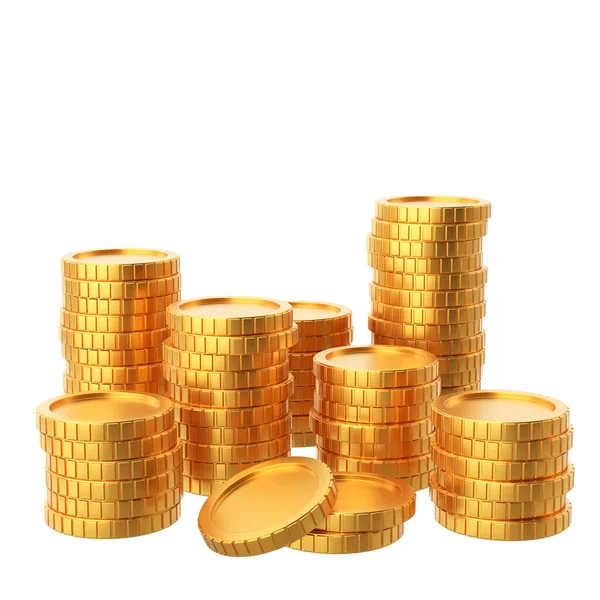 Золота Монета Стек Монет Елемент Ілюстрація — стокове фото