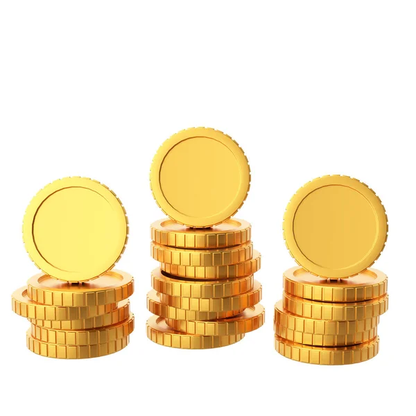 Moneta Oro Monete Pila Elemento Illustrazione — Foto Stock