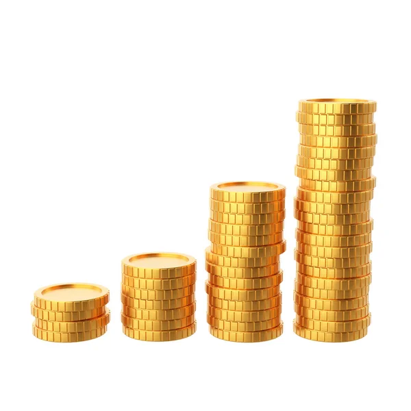 Golden Coin Coins Stack Element Illustration — Stock Photo, Image