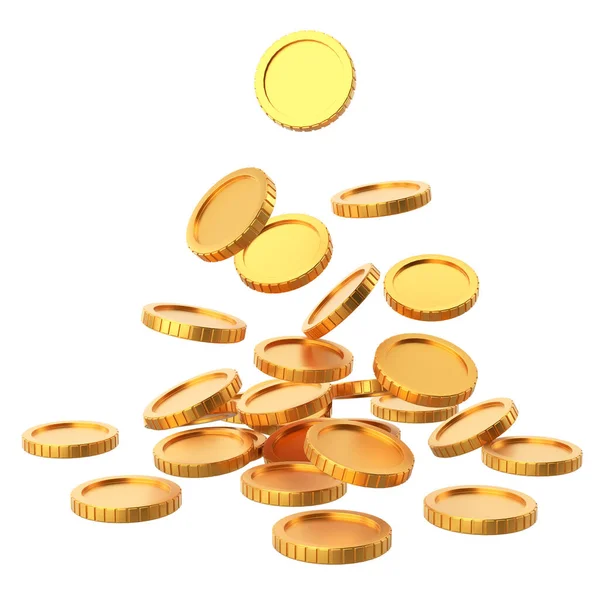 Złota Moneta Stos Monet Element Ilustracja — Zdjęcie stockowe
