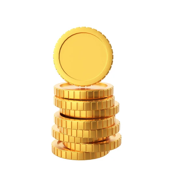 Золота Монета Стек Монет Ілюстрація — стокове фото