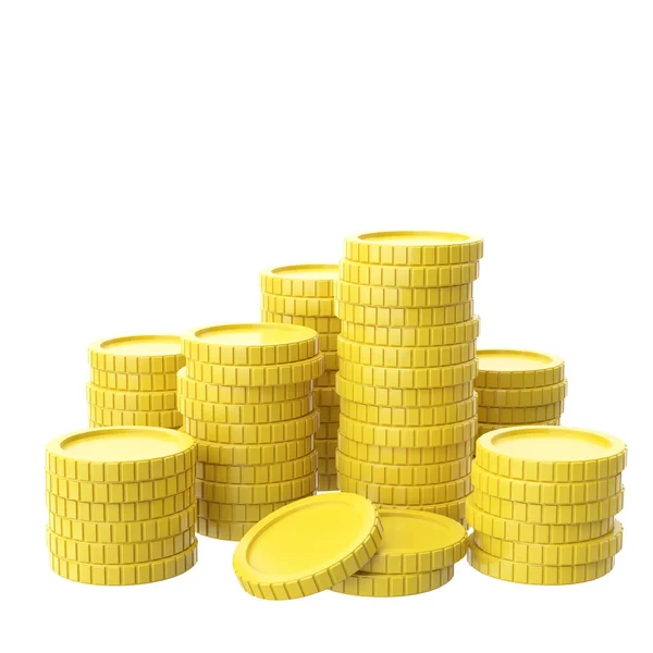 Monedas Apiladas Ilustración — Foto de Stock