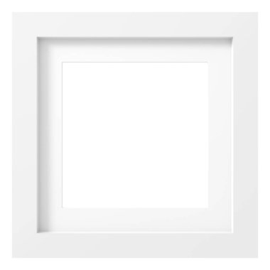 Modern çerçeve. 3 boyutlu kare çerçeve. Üç boyutlu dekorasyon. 3B illüstrasyon.