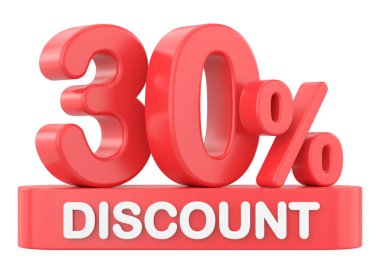 Yüzde 3D 30 indirim. % 30 indirim. % 30 indirimli.