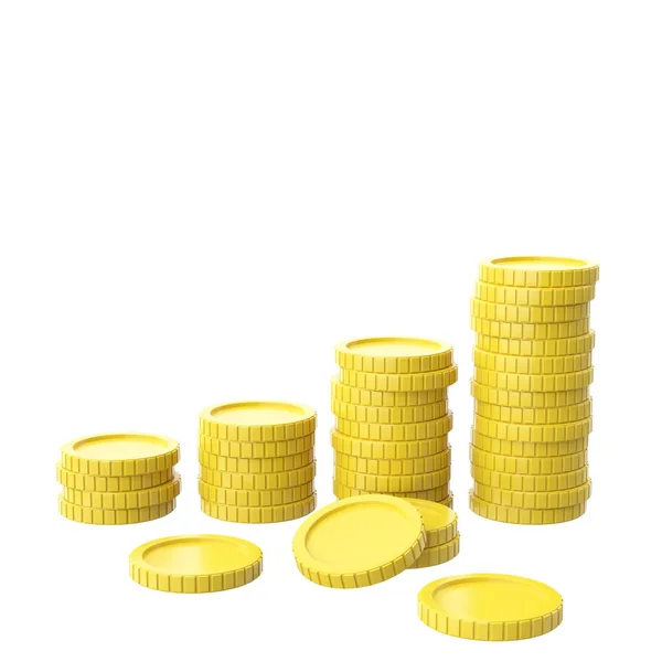 Monedas Apiladas Ilustración —  Fotos de Stock