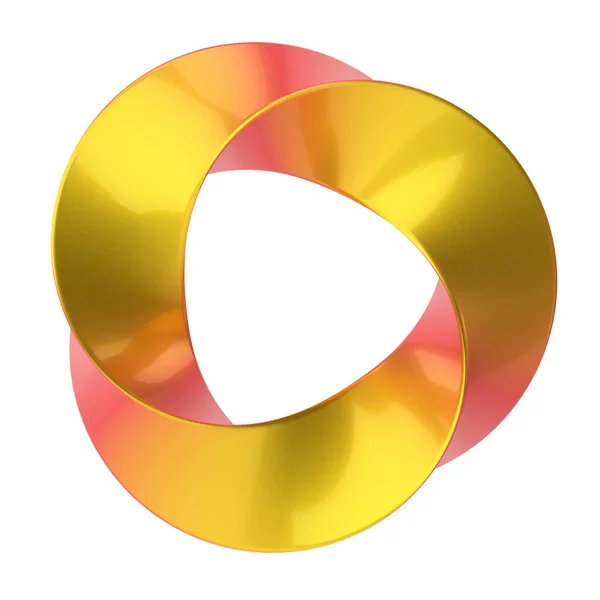 ねじれたトーラスの形 3D幾何学的形状 — ストック写真