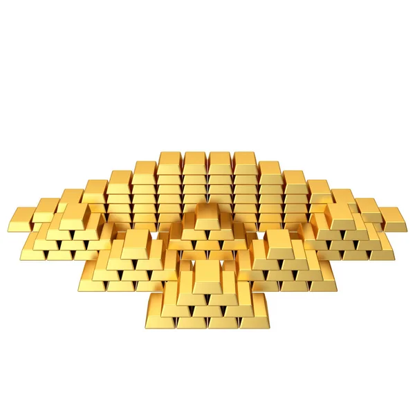Barras Ouro Bullion Ouro Lingote Ouro Ilustração — Fotografia de Stock